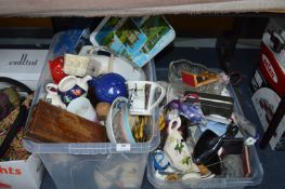 Two Plastic Tubs of Assorted Household Items, Teap