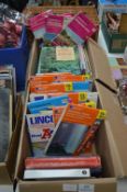 Two Boxes of Ordnance Survey Maps, Travel Books, e