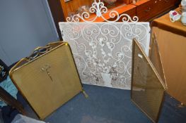 Three Metal Fire Guards