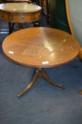 Small Circular Tilt Top Table on Tripod Base