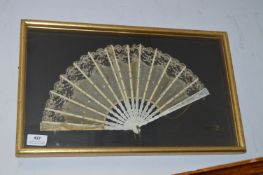 Gilt Framed Fan