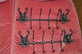 Pair of Stags Head Coat Racks