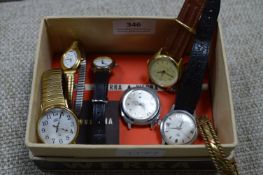 Box Containing Six Assorted Ladies & Gents Wristwa