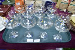 Thirteen Vintage Babycham Glasses