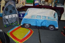 Three Children's Pop Up Tents