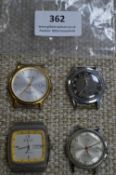 Four Gents Wristwatches (No Straps)