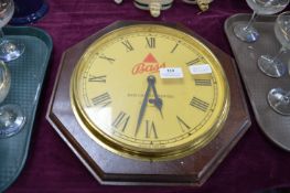 Brass Brewery Advertising Clock