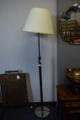 Leather and Chrome Standard Lamp
