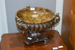 Eastern Style Resin Fruit Bowl with Elephant Decor