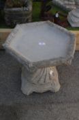Hexagonal Garden Birdbath (Height 14
