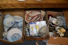 Three Boxes of Assorted Pottery, Chinese Rice Bowl