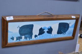 Framed Print - Saddleback Pigs