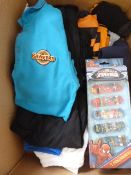 Box of Children's Shirts, Wellies, Jumpers, and a