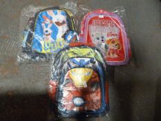 Three Childrens Backpacks