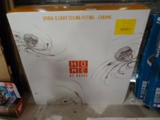 Spiral Chrome Six Light Ceiling Fitting