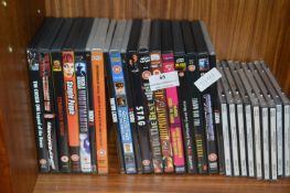 Collection of DVDs and CDs