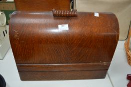 Vintage Wood Cased Sewing Machine