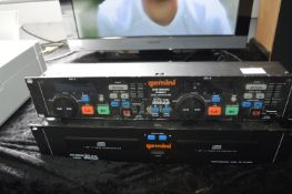Two Gemini Dual CD Players