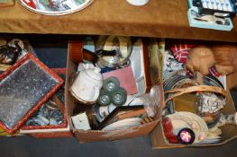 Three Boxes of Assorted Household Item, Pottery, G