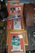 Framed Photographs of Arsenal Footballers