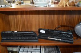 Two Steam Train Ornaments made from Coal