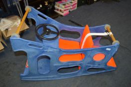 Vintage Blue Hocus Pocus Child's High Seat Chair