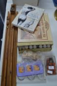 Assortment of Artists Materials Including Easel, e