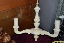 White Painted Wooden Light Fitting