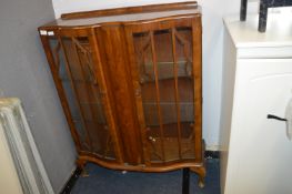 Walnut China Cabinet on Cabriole Legs