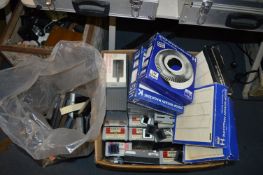 Large Box of Slides and Slide Magazines