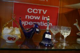 Small Collection of Glassware, Bells, Bowls and Glasses