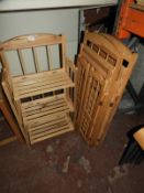 *Two Soft Wood Three Tier Foldable Shelving Units