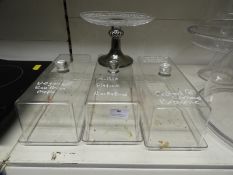 *Three Rectangular Cake Trays with Covers and a Ca