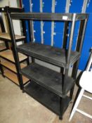 *Four Tier Plastic Shelving Unit