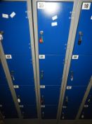 Set of Four Blue & Grey Cubicle Lockers