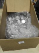 *Box Containing Plastic Storage Jars with Lids