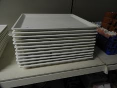 8Twelve Large Square Platters