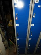 Set of Four Blue & Grey Cubicle Lockers