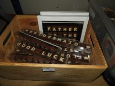 *Wooden Crate Containing Assorted Chocolate Messag