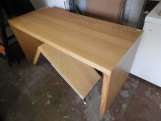 *Light Oak L-Shaped Desk