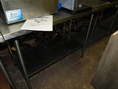 *Stainless Steel Preparation Table with Undershelf