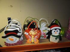 *Twelve Felt Novelty Shopping Bags