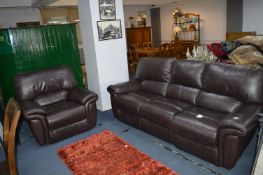 *La-Z-Boy Matisse Three Seater Reclining Leather Sofa