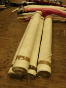 *Four Rolls (~800m) of Off White Satin Fabric