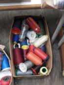 *Box of Mixed Sewing and Embroidery Yarn