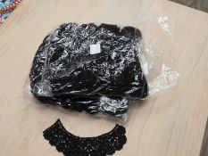 *Two Bag Containing Fifty Black Lace Panels
