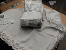 *Box Containing Ten Ladies Head Scarves with Lace
