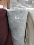 *35m Roll of Green & Grey Floral Pattern Upholster