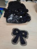 *Box Containing 40 Sequin and Ribbon Flowered Deta