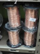 *Four Rolls of Copper Coloured Braided Thread